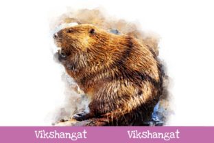 Download American Beaver Watercolor Art - Premium Resources
