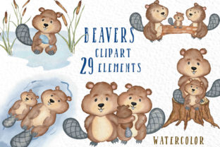 Download Watercolor Animals  Beaver - Premium Bundle